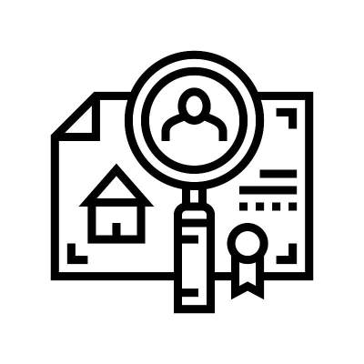 检查租户建议线图标矢量插图