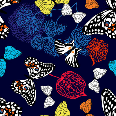 Colorful autumn butterflies.