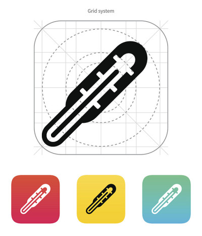 Medical thermometer icon. Vector illustration.