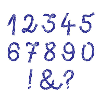 海风格的绳字符数字