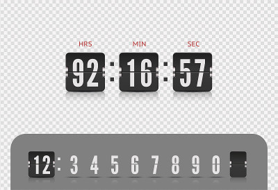Vector modern ui design of retro time meter with n