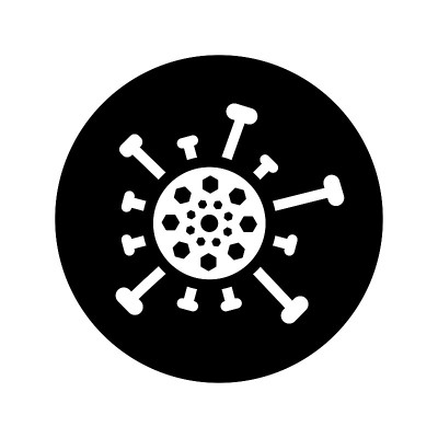 细菌免疫感染病毒黑色图标