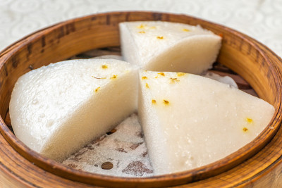中国蒸笼桂花糕点心