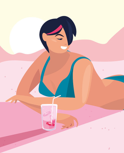 女性夏季假期设计