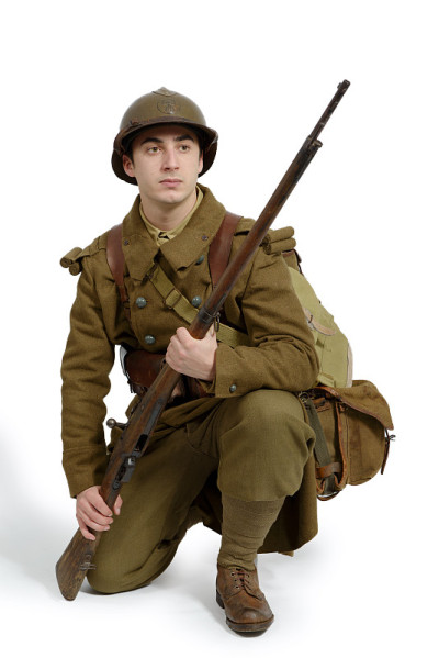 法国士兵，身穿1940年代制服