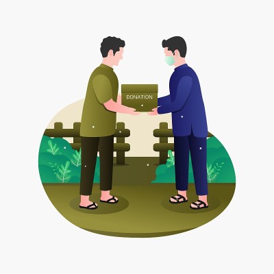 捐赠或施舍的好人