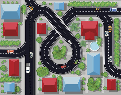 公路路口的视图