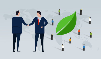 new green deals handshake sustainable environment 