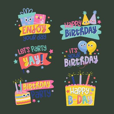 生日快乐概念矢量设计插图