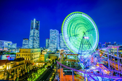 日本神奈川县横滨市的横滨民atomai市景
