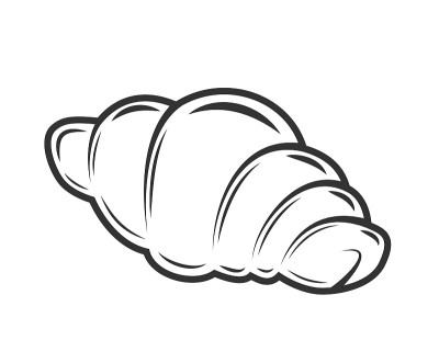 Croissant isolated on white background