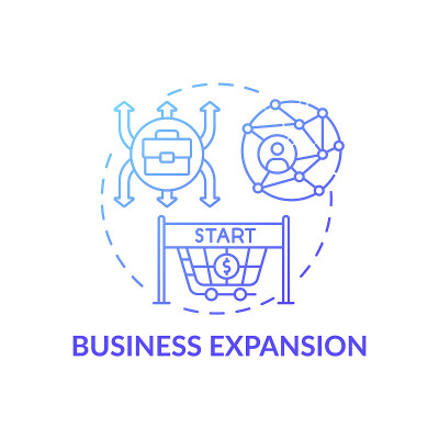 业务拓展概念图标
