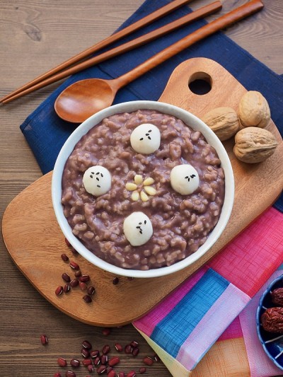 韩国传统食物红豆粥