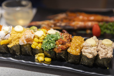 餐厅里的日本寿司