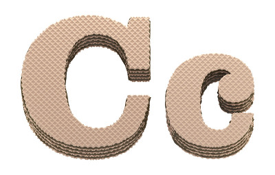 字体。巧克力馅的华夫饼。