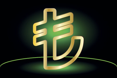 土耳其里拉,矢量插图,
