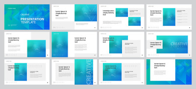 business presentation design template with page la