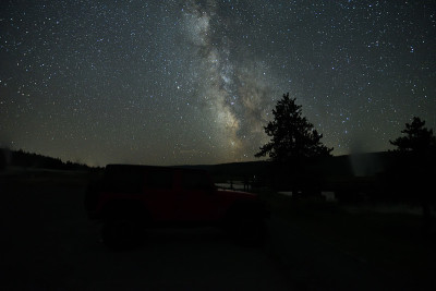 黄石公园的夜空