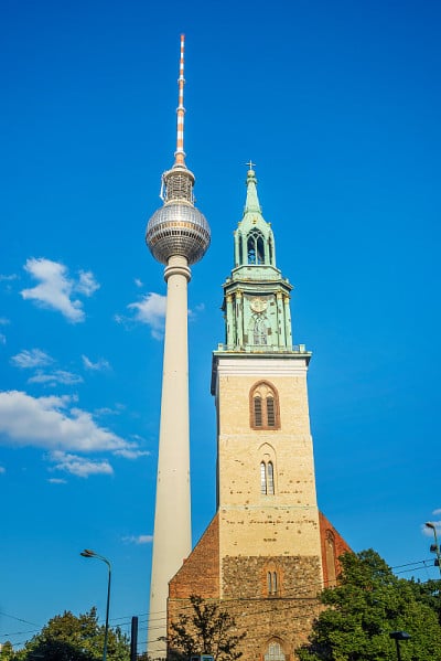 柏林电视塔和Marienkirche