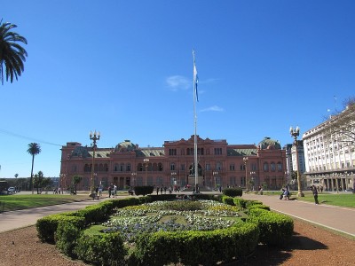 阿根廷总统府Casa Rosada的景色