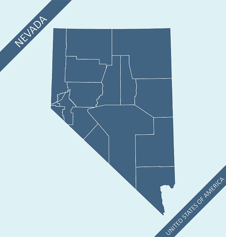 County map of Nevada