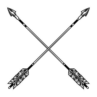 Crossed arrows vector illustration