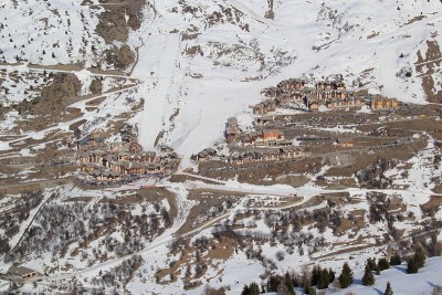 法国瓦尔梅涅尔高山滑雪胜地。