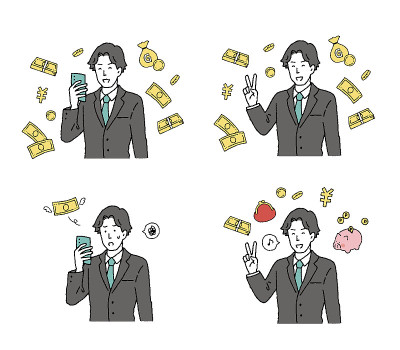 一群穿着西装的显赫人物，他们很乐意得到这笔钱。
