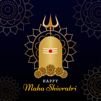 快乐的Maha Shivratri问候海报