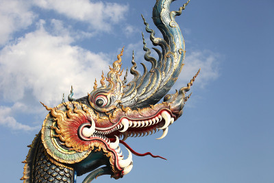 雕塑，建筑和佛教的象征，泰国