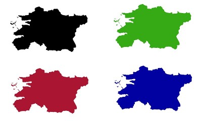 韩国丽水市的剪影地图