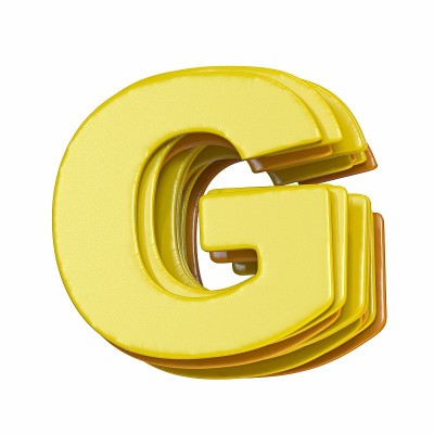 黄色字体字母G 3D