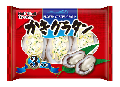 烤牡蛎包装袋示意图。