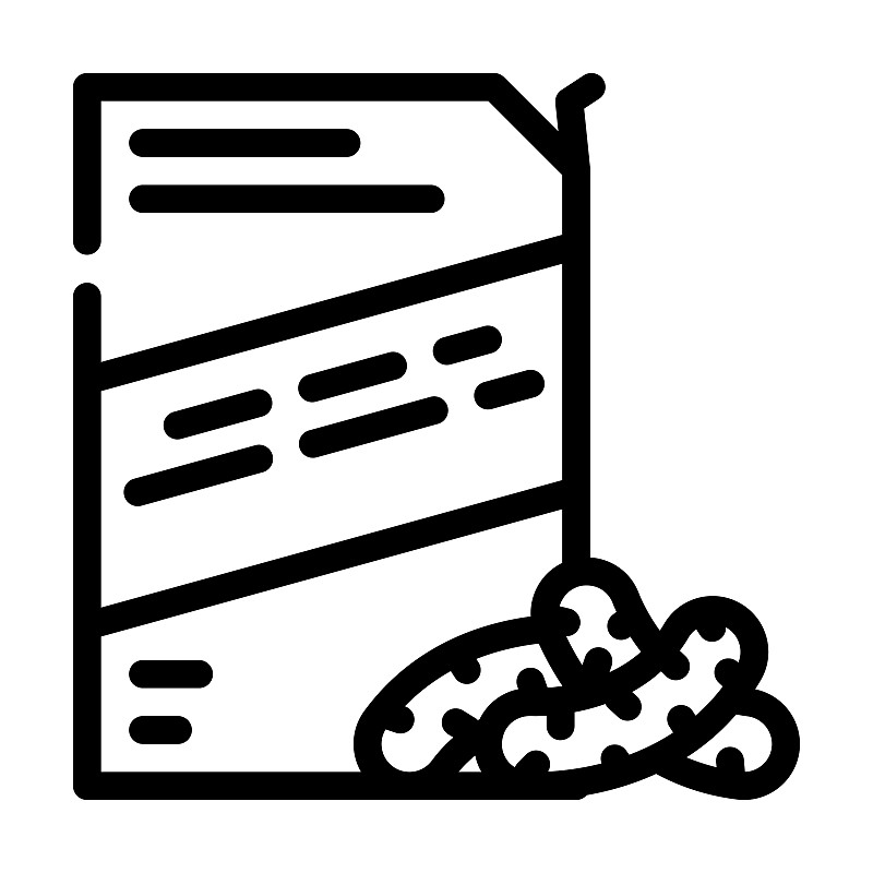 玉米棒零食线图标矢量插图