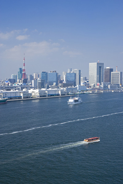 东京湾的城市景观