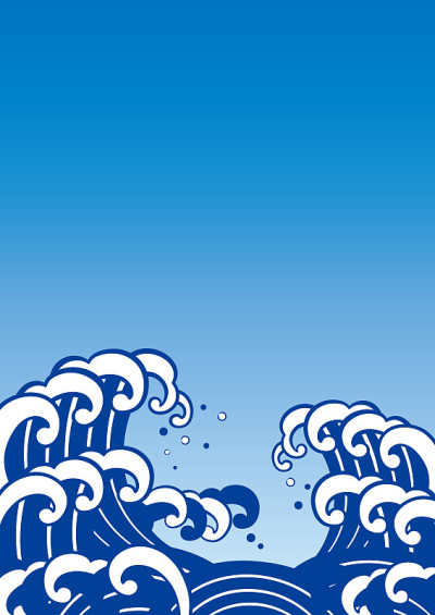 波浪剪贴艺术