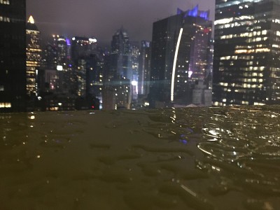 纽约曼哈顿摩天大楼的夜晚。