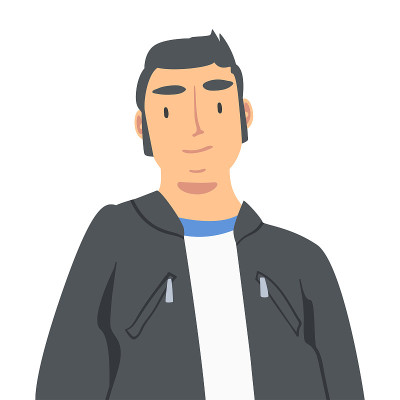 微笑的男人看着相机从上方矢量插图