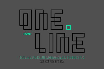 一行字体