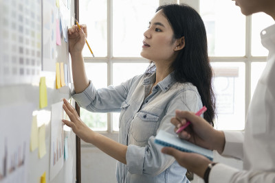 项目管理中的女性展示计划。