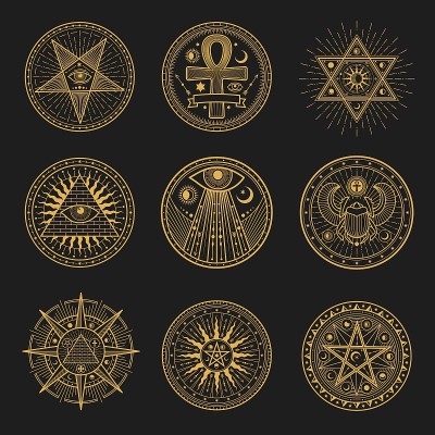 神秘符号，神秘学，炼金术占星符号