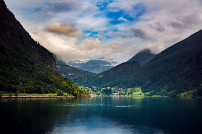 Geiranger峡湾,挪威。