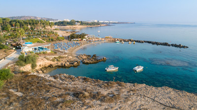 Aerial Green bay, Protaras，塞浦路斯