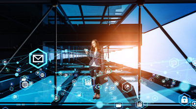 通信网络的概念。物联网(IoT)。电信。