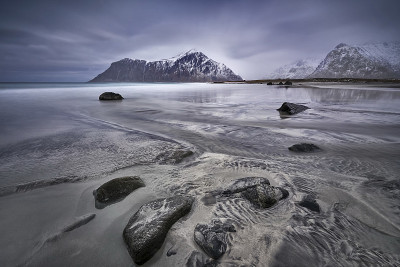 海滩Vikten, Lofoten, Norway 2017