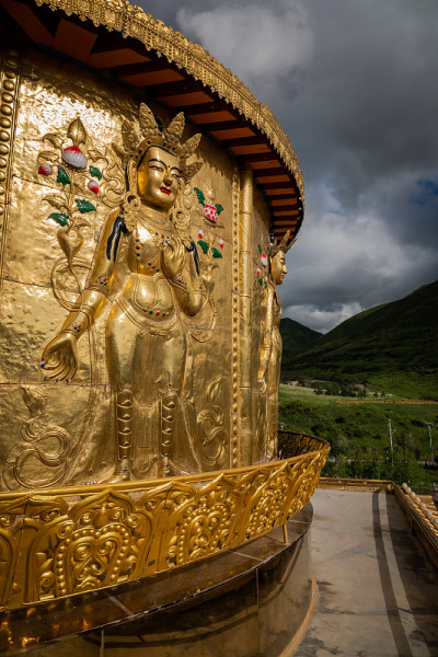 在夏河的一座寺庙里