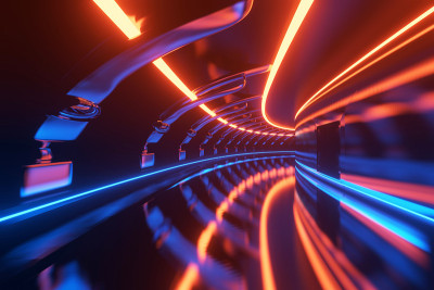 科幻小说内部的3D插图