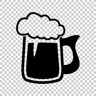啤酒杯-绿色矢量图标