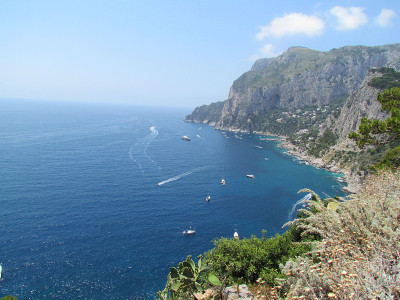 在海边