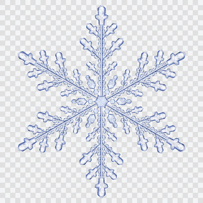 大的半透明水晶雪花